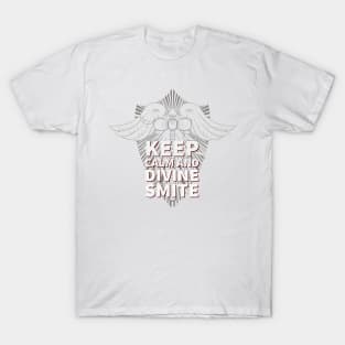 Keep Calm and Smite Paladin Dungeons and Dragons T-Shirt